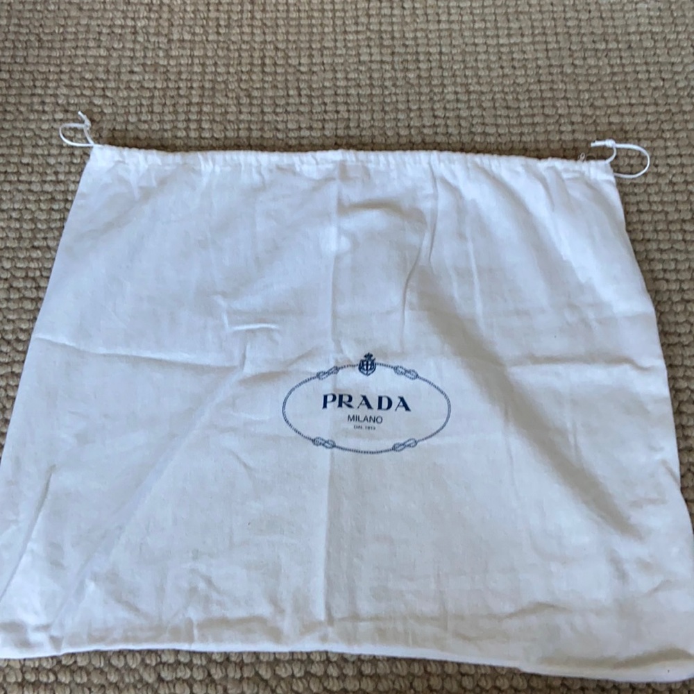 Prada dust cover/bag.  19” x 22”